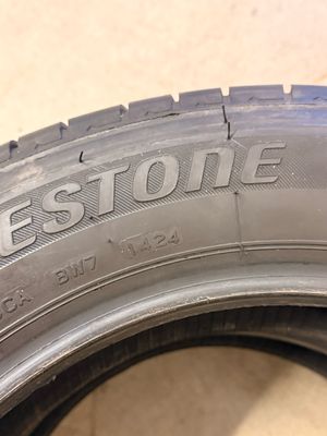 215/60/17 BRIDGESTONE zomerbanden 7mm DOT 1424