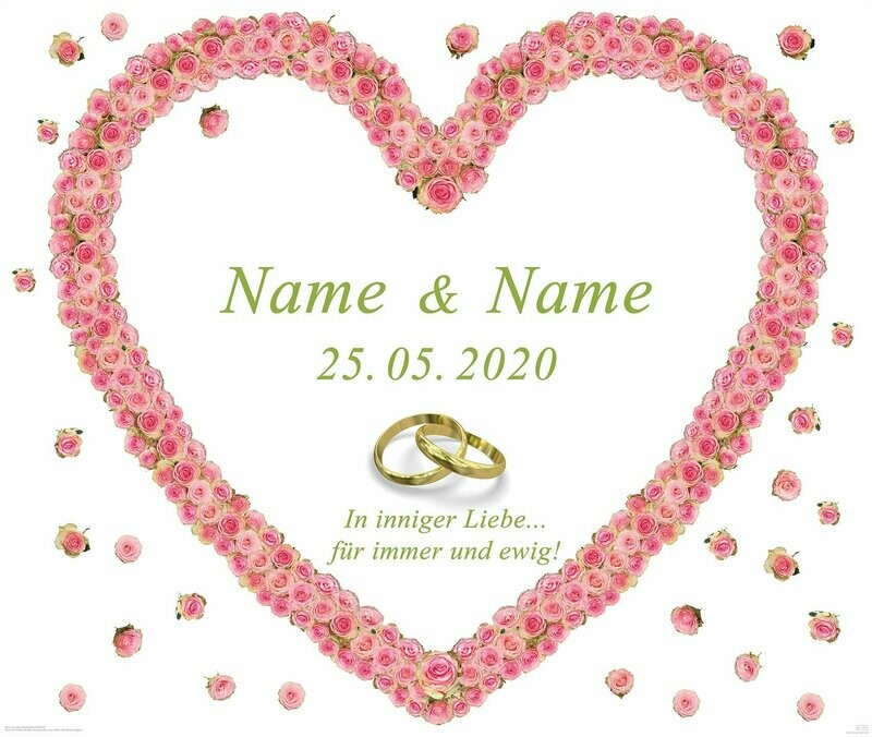 Hochzeitsherz in Rosa, Rosen Hochzeitsherz in Rosa, Rosen "Esperance"