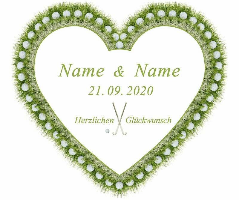 Hochzeitsherz für Hockeyspieler Hochzeitsherz für Hockeyspieler