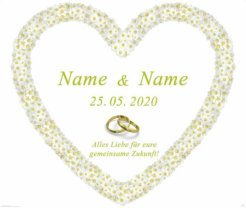 Hochzeitsherz aus zarten Christrosen