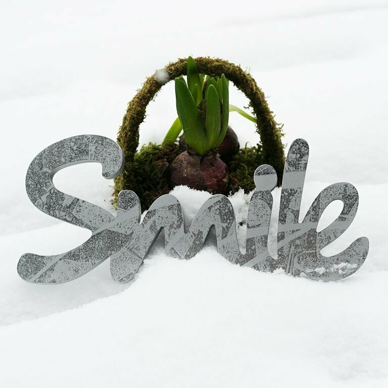 Holzschild "Smile"