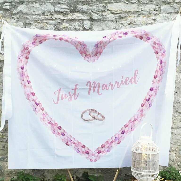 Hochzeitsherz aus Macarons