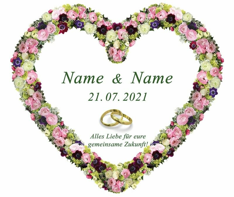 Hochzeitsherz " Frühling"
