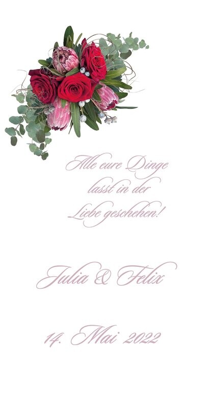 Hochzeitsbanner Protea
