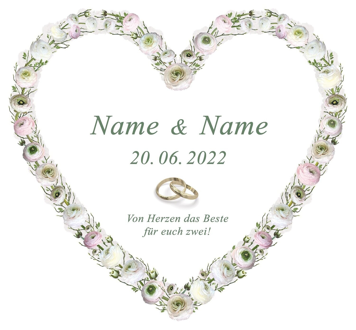 Hochzeitsherz Hochzeitsherz " Ranunkeln Pur"