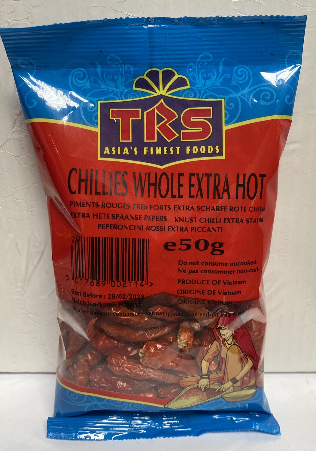 TRS CHILLI WHOLE EX HOT 50GM