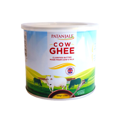 PATANJALI PURE COW BUTTER GHEE 500GM (BBD - April/2022)