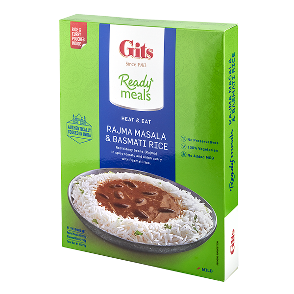 GITS HEAT & EAT RAJMA MASALA & BASMATI RICE 375GM