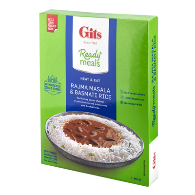 GITS HEAT & EAT RAJMA MASALA & BASMATI RICE 375GM (BBD: 09/2022)