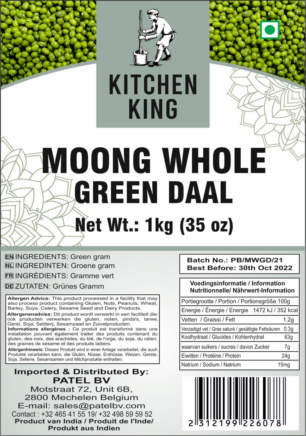KITCHEN KING MOONG WHOLE 1KG