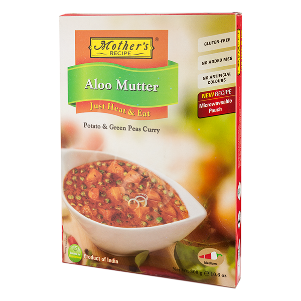 MOTHER’S READY TO EAT ALOO MUTTER (VEGAN) 300GM