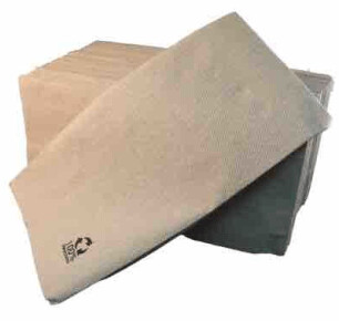 Servilleta Recycled 100 % 40x40 Pliegue 1/8 Eco-Nat Punta Punta. 2 C. CAJA 1.800 UD
