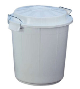 Cubo BLANCO con tapa. 50 Litros.