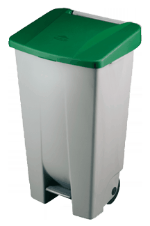 Cubo selectivo COLORES con pedal y ruedas 80 Litros.
