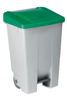 Cubo selectivo COLORES con pedal y ruedas 120 Litros.