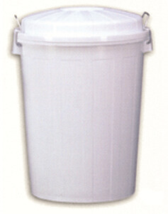 Cubo BLANCO con tapa. 70 Litros.