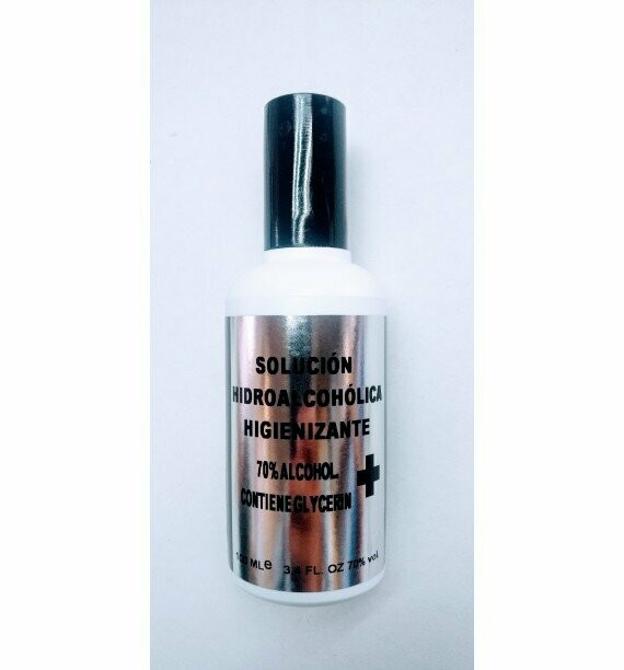 Solución Hidroalcoholica Higienizante Pulverizador 70 % 100 ML.