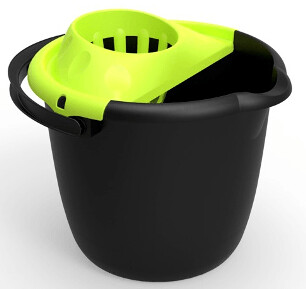 Cubo Mod. REDONDO NEGRO ECO CON ESC. 14 L.