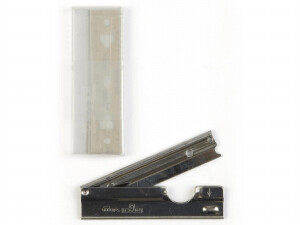 Porta cuchillas cristales 10 cm. + Pack 10 cuchillas.