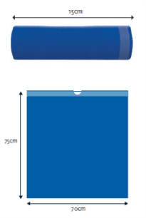 Bolsa Basura Azul Auto-cierre Perfumada 70x75. G-120  (Paq 10 uds.)
