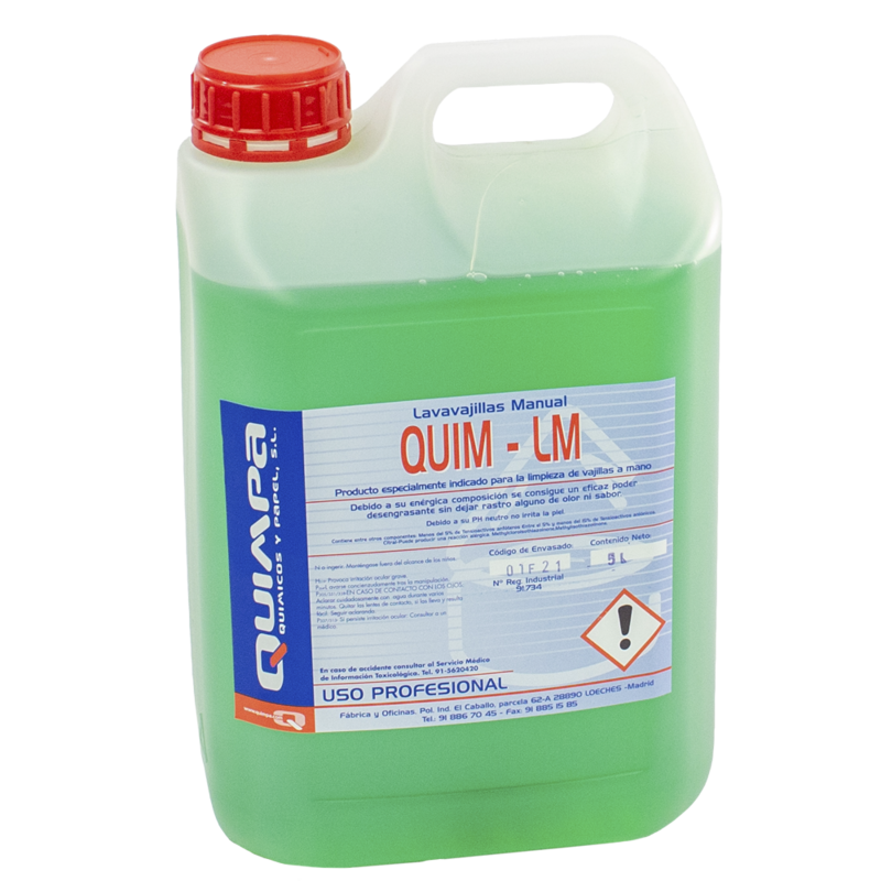 Lavavajillas Manual QUIM-LM E- 5 L.