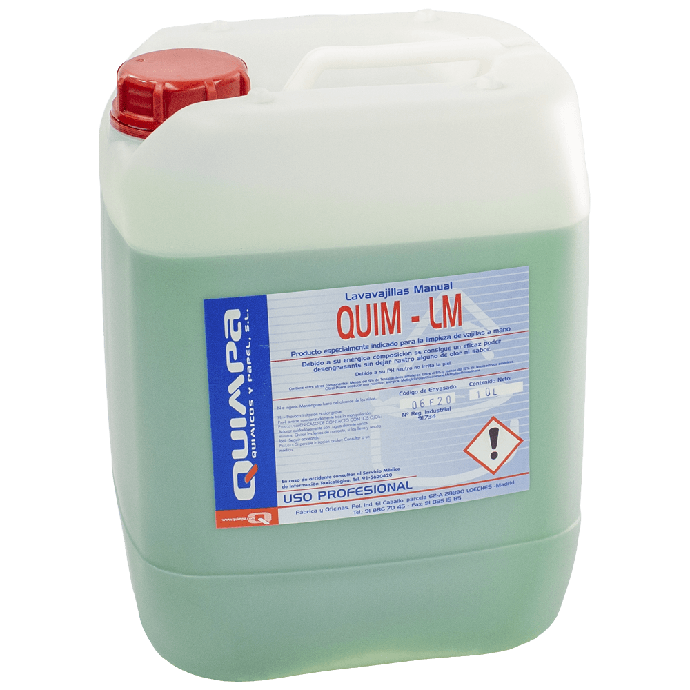 Lavavajillas Manual QUIM-LM E- 10 L.