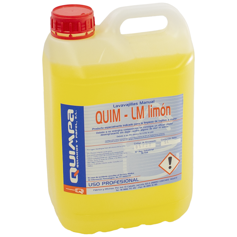 Lavavajillas Manual QUIM-LM LIMON E- 5 L.