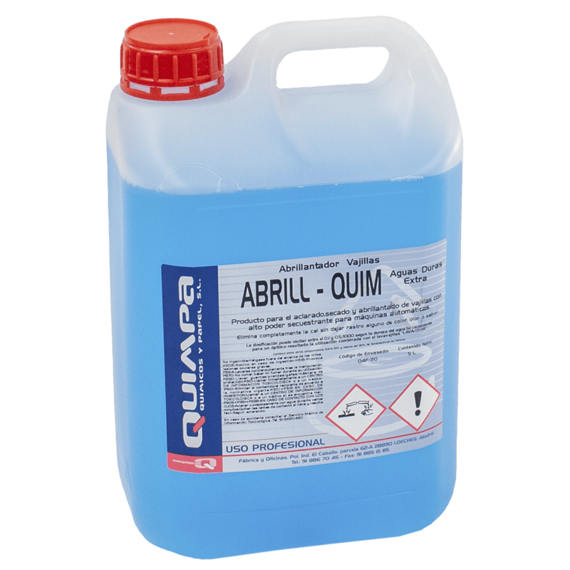 Abrillantador Máquina ABRILL-QUIM EXTRA AGUAS DURAS E- 5 L.