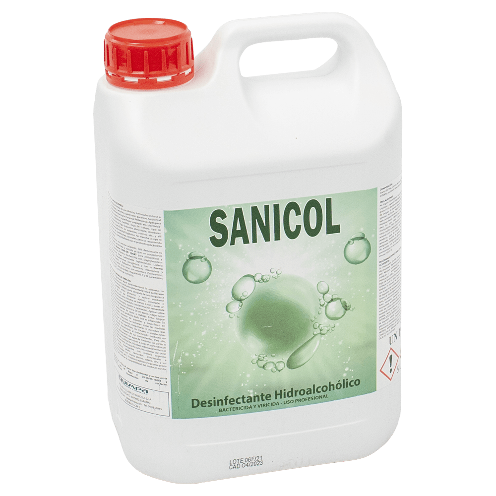 Desinfectante Hidroalcoholico SANICOL E- 5 L.