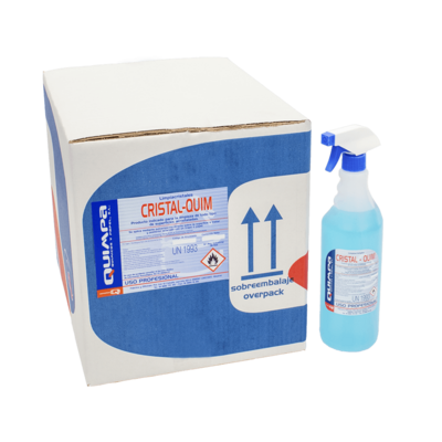 Limpiacristales CRISTAL-QUIM E-1 L.(Caja 15 x 1 L+1 Atomizador).