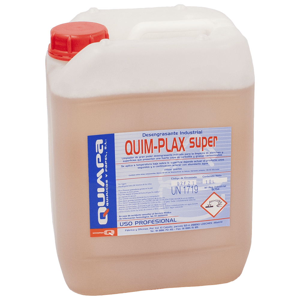 Desengrasante Planchas QUIM-PLAX SUPER E- 10 L.