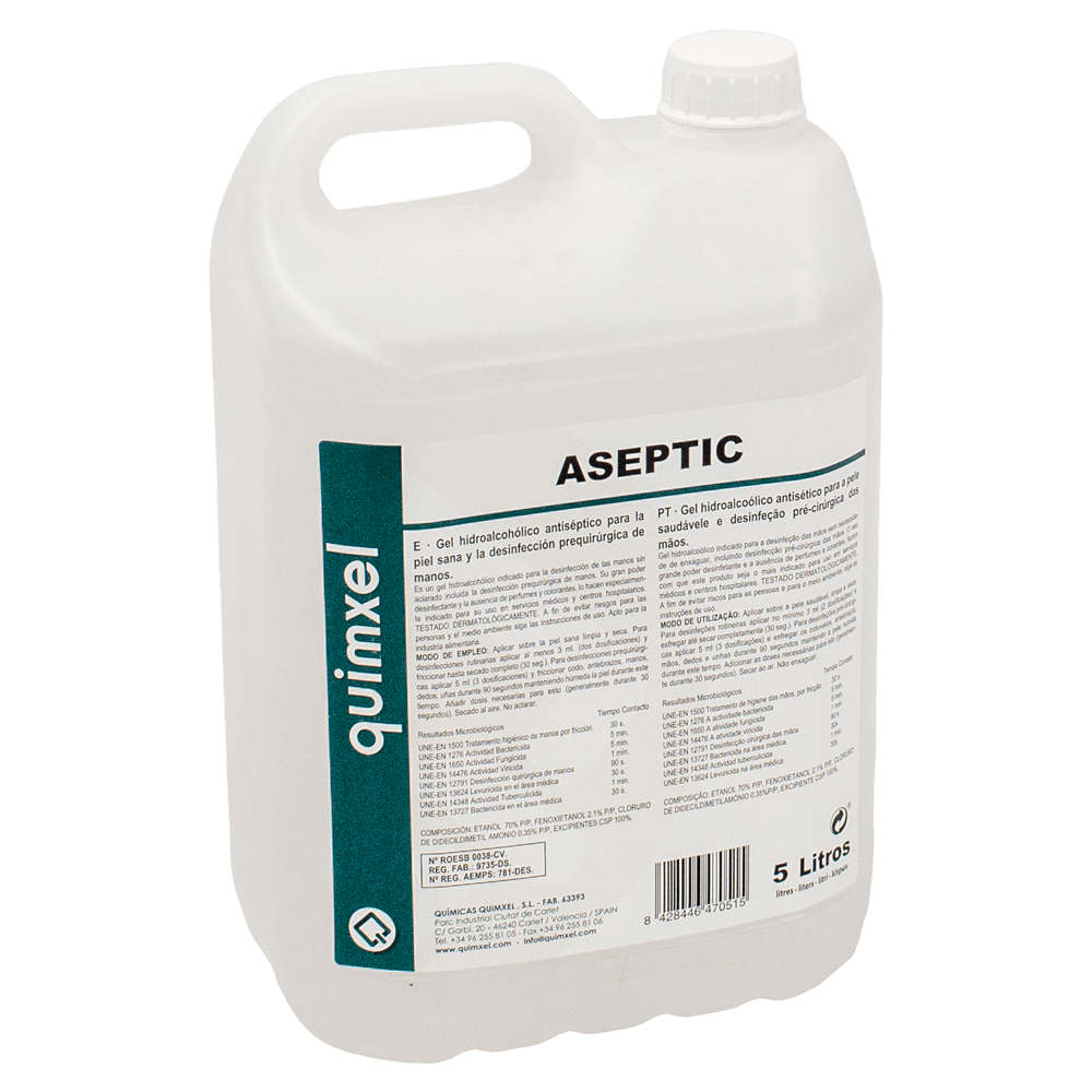Gel Hidroalcoholico Aseptic E- 5 L.