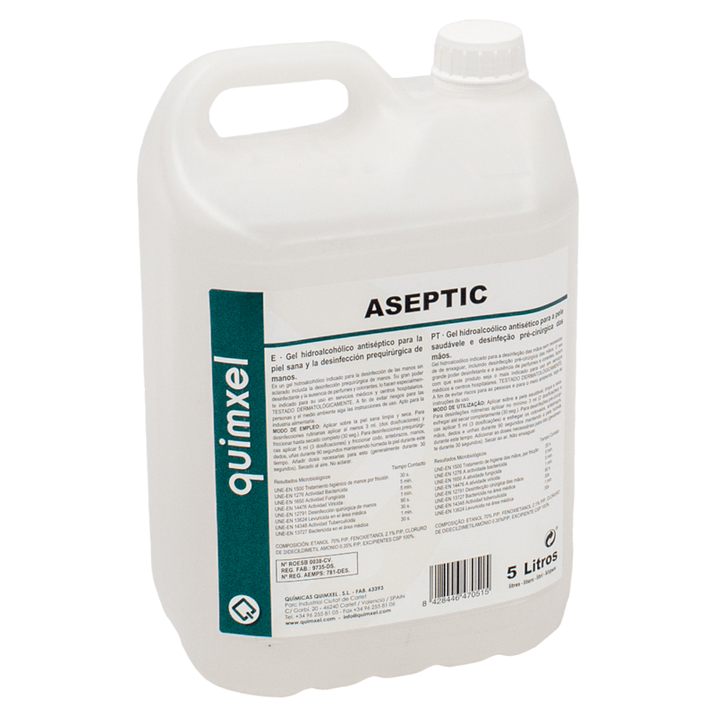 Gel Hidroalcoholico Aseptic E- 5 L.
