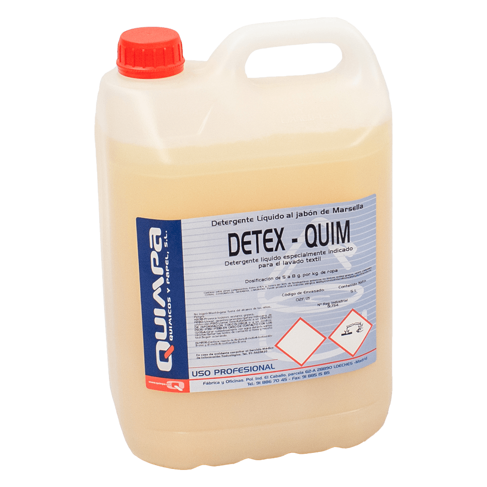 Detergente máquina líquido DETEX-QUIM E-5 L.