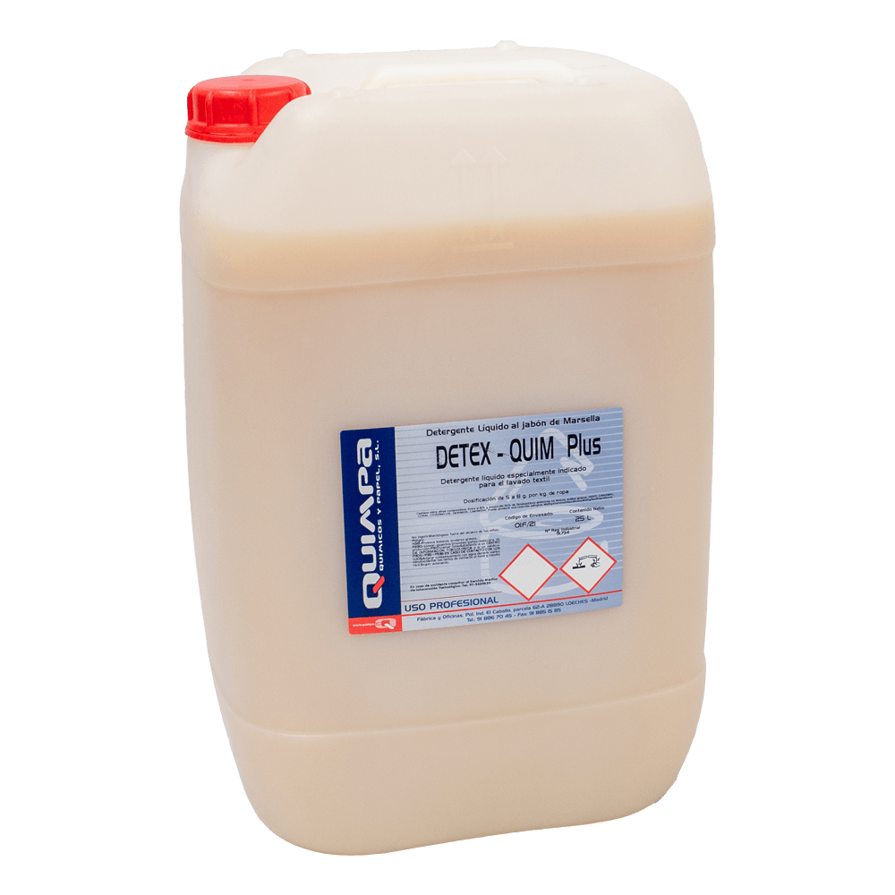 Detergente máquina líquido DETEX-QUIM PLUS E-25 L.