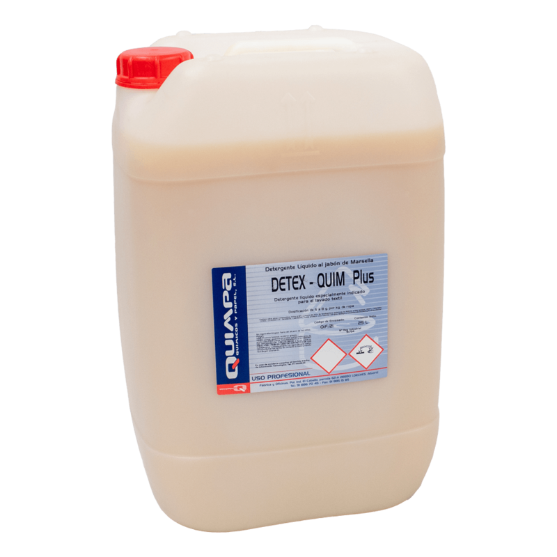 Detergente máquina líquido DETEX-QUIM PLUS E-25 L.