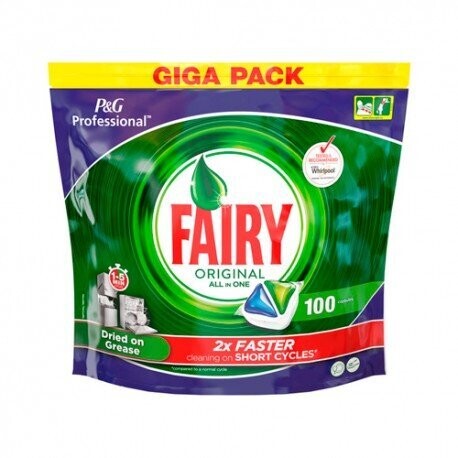 CAPSULAS LAVAVAJILLAS FAIRY TODO EN 1 PROFESSIONAL PACK 100 UDS.