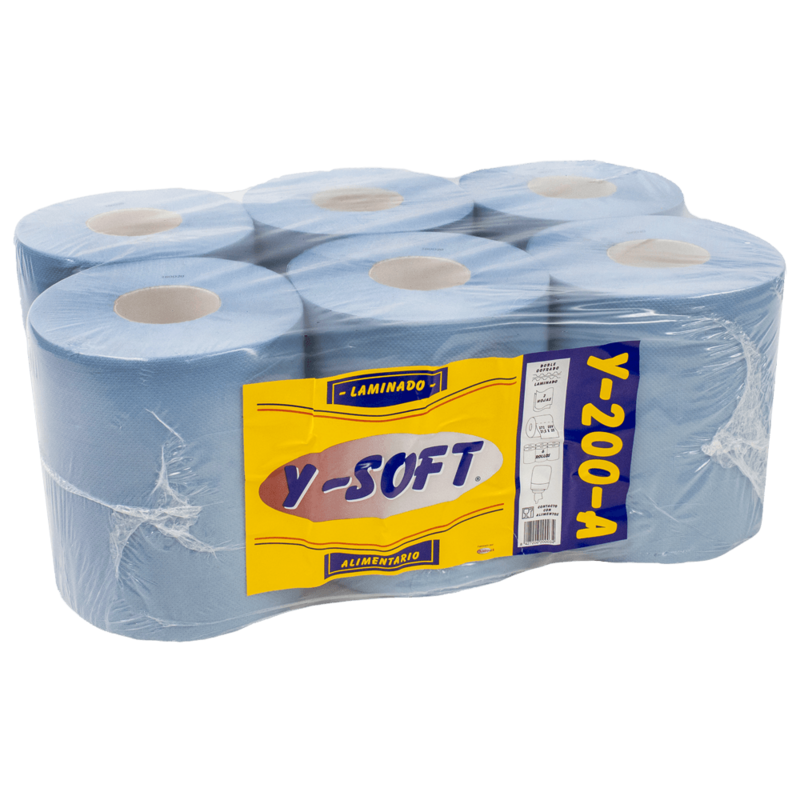 Papel Secamanos AZUL TOSAR Y-SOFT 130 Pack 6 uds