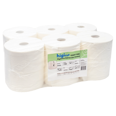 Papel Higiénico INDUSTRIAL AUTO-CUT CENTRAL  2c. 180 M. Pack 12 uds.