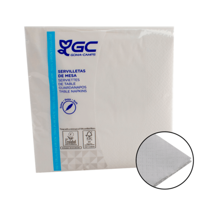 Servilleta 40x40 BLANCA 2 c. Caja 2.400 uds