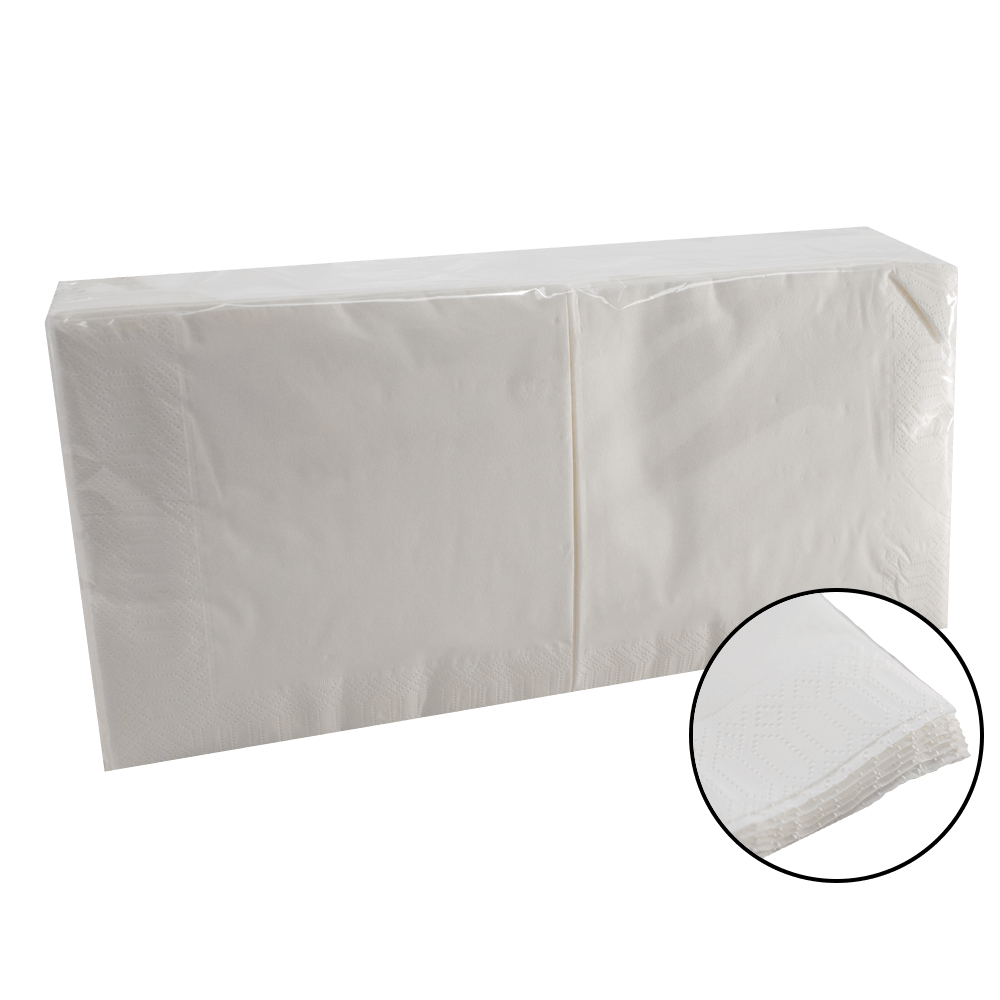 Servilleta 33x33 BLANCA 2C Caja 4.000 uds