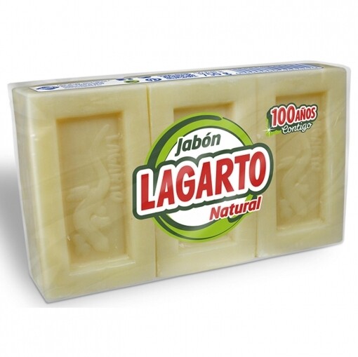 JABON EN PASTILAS LAGARTO PAQ 3 UD