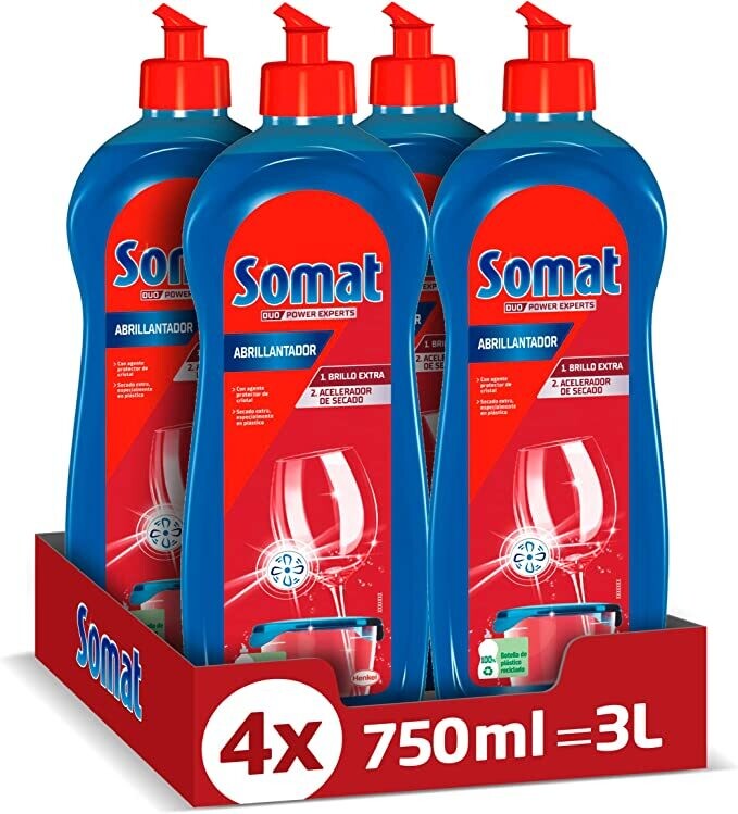 ABRILLANTADOR LAVAVAJILLAS SOMAT PACK 4X250 ML