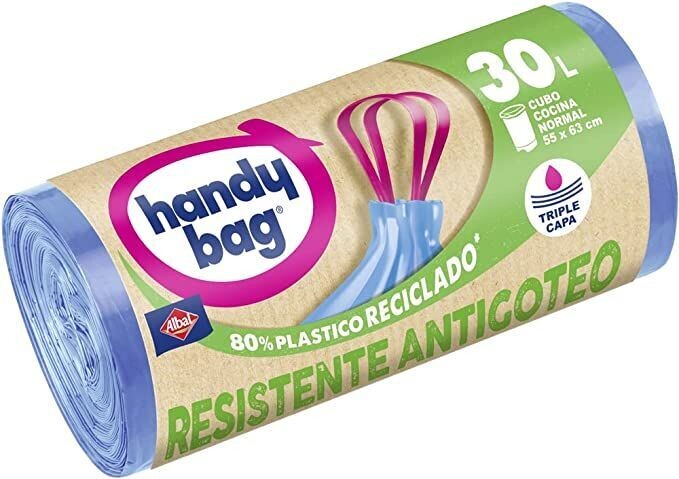 BOLSA 30 L HANDY-BAG AZUL EXTRA PAQ 15 UDS