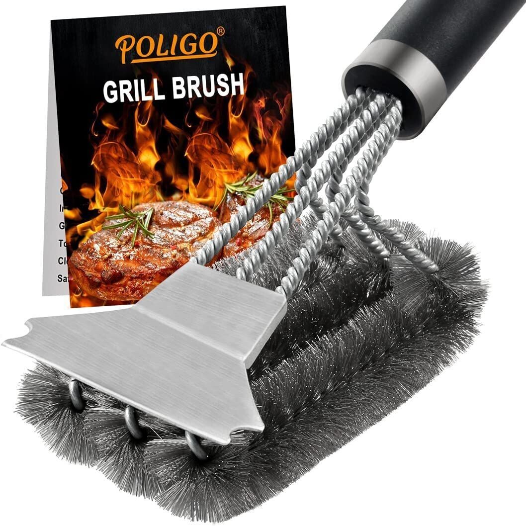 POLIGO CEPILLO RASPADOR PARRILLA INOX
