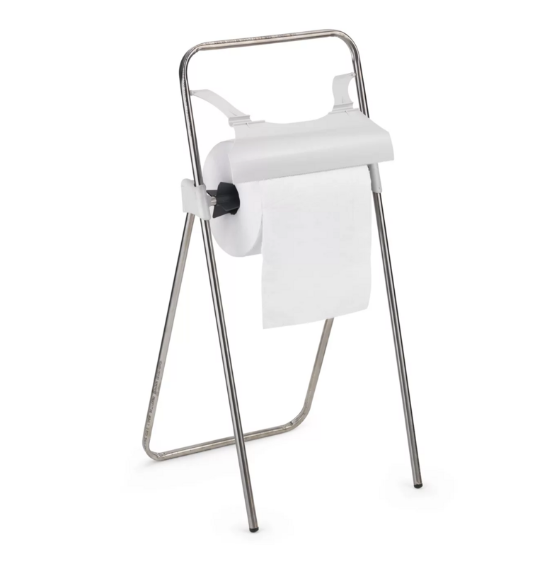 Dispensador de Bobina Industrial PIE INOX PLEGABLE.