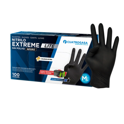 Guante Nitrilo Negro Extreme Lite. Pack 100 uds.