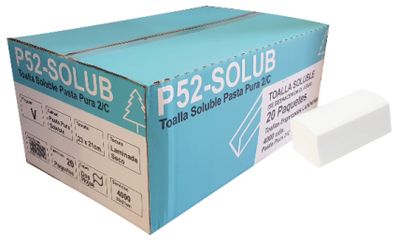 Toalla Secamanos V HIDROSOLUBLE 2C Caja 4.000 uds