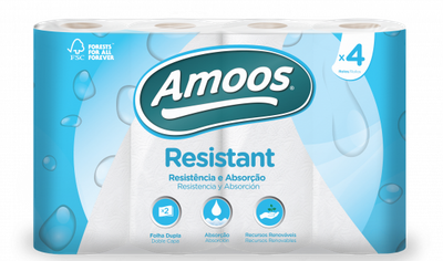 Rollo de Cocina AMOOS RESISTANT. Pack 48 rollos.