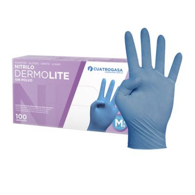 Guante Nitrilo Azul Dermolite. Pack 100 uds.